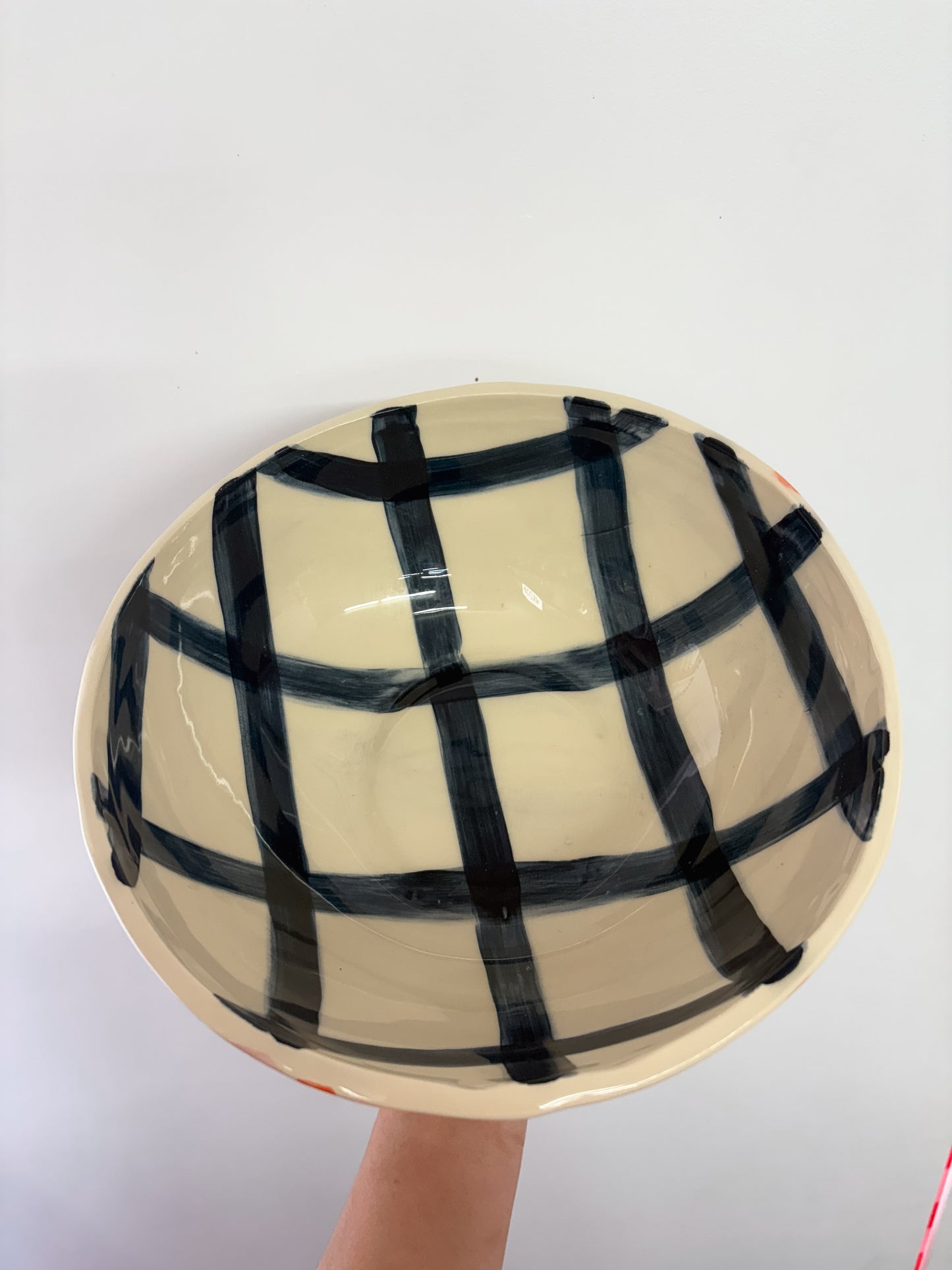 Salad Bowl Navy Gingham