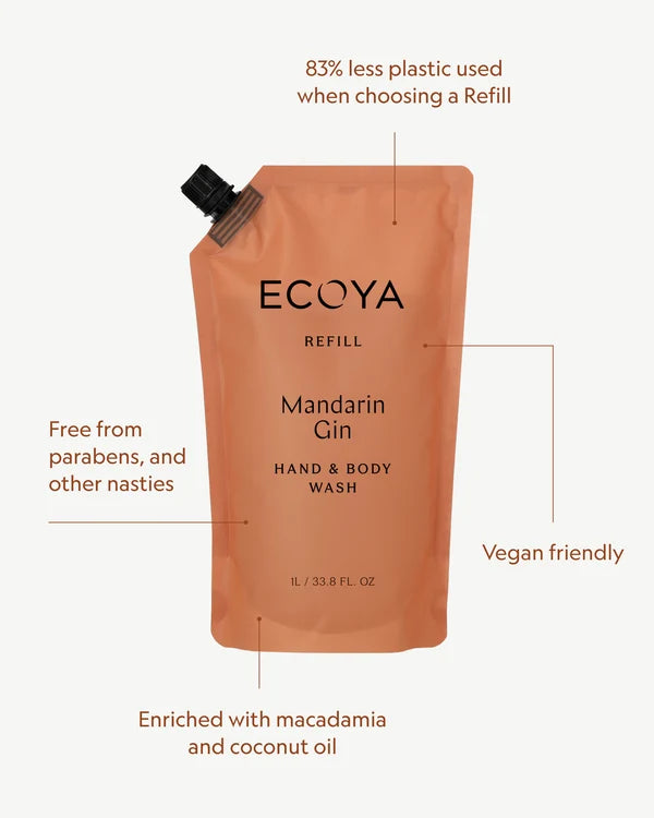 Hand & Body Wash Refill 1L Mandarin Gin