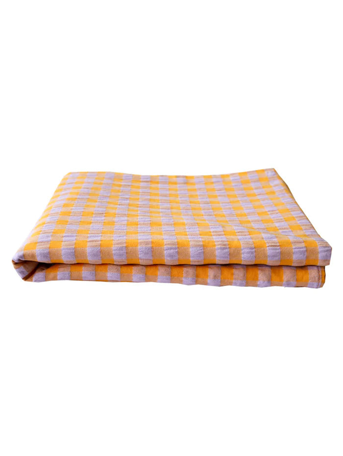 Kumquat Bloom Seersucker Tablecloth 160 x 260 cm