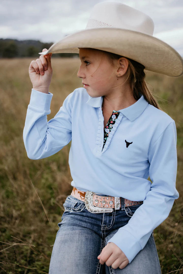 Emily LS Polo Baby Blue