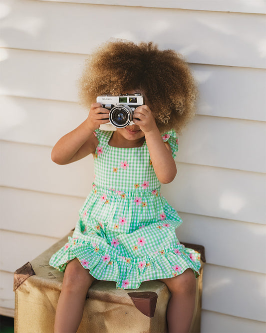 Grow Wild Emb Check Dress