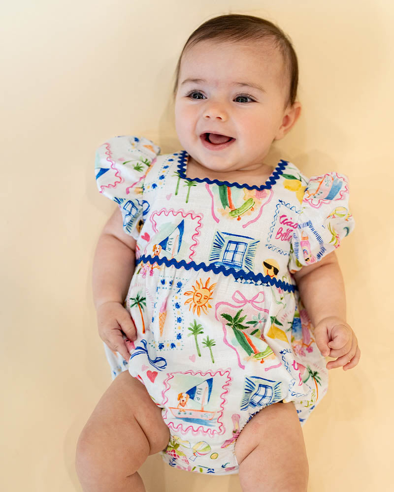 Summer Vacay Puff Sleeve Bodysuit