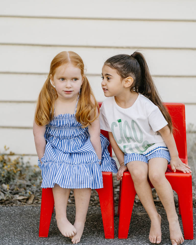 Summer Vacay Stripe Flared Shorts