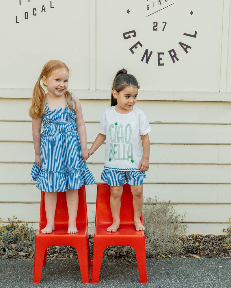 Summer Vacay Stripe Flared Shorts