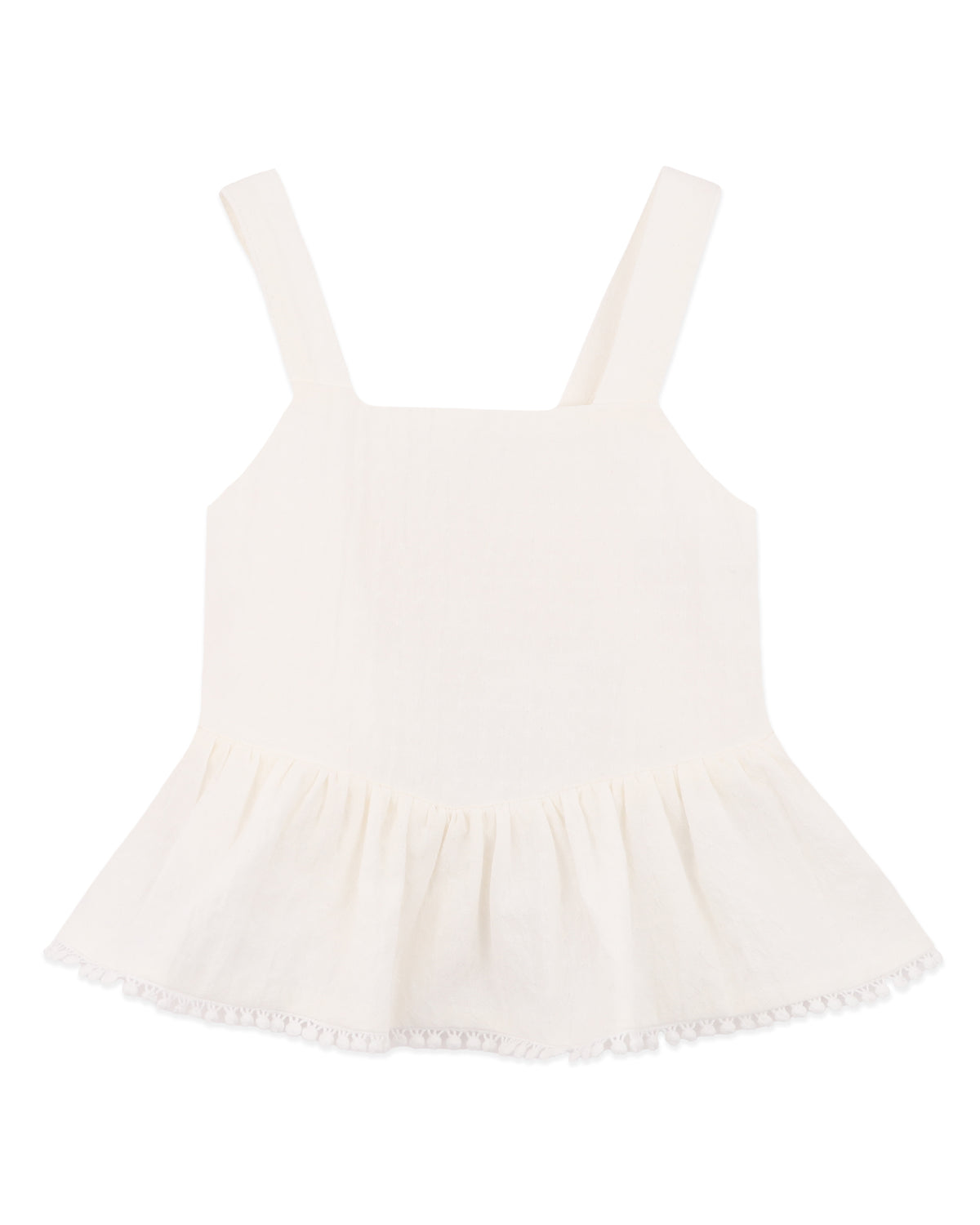 Sundae Peplum Top White
