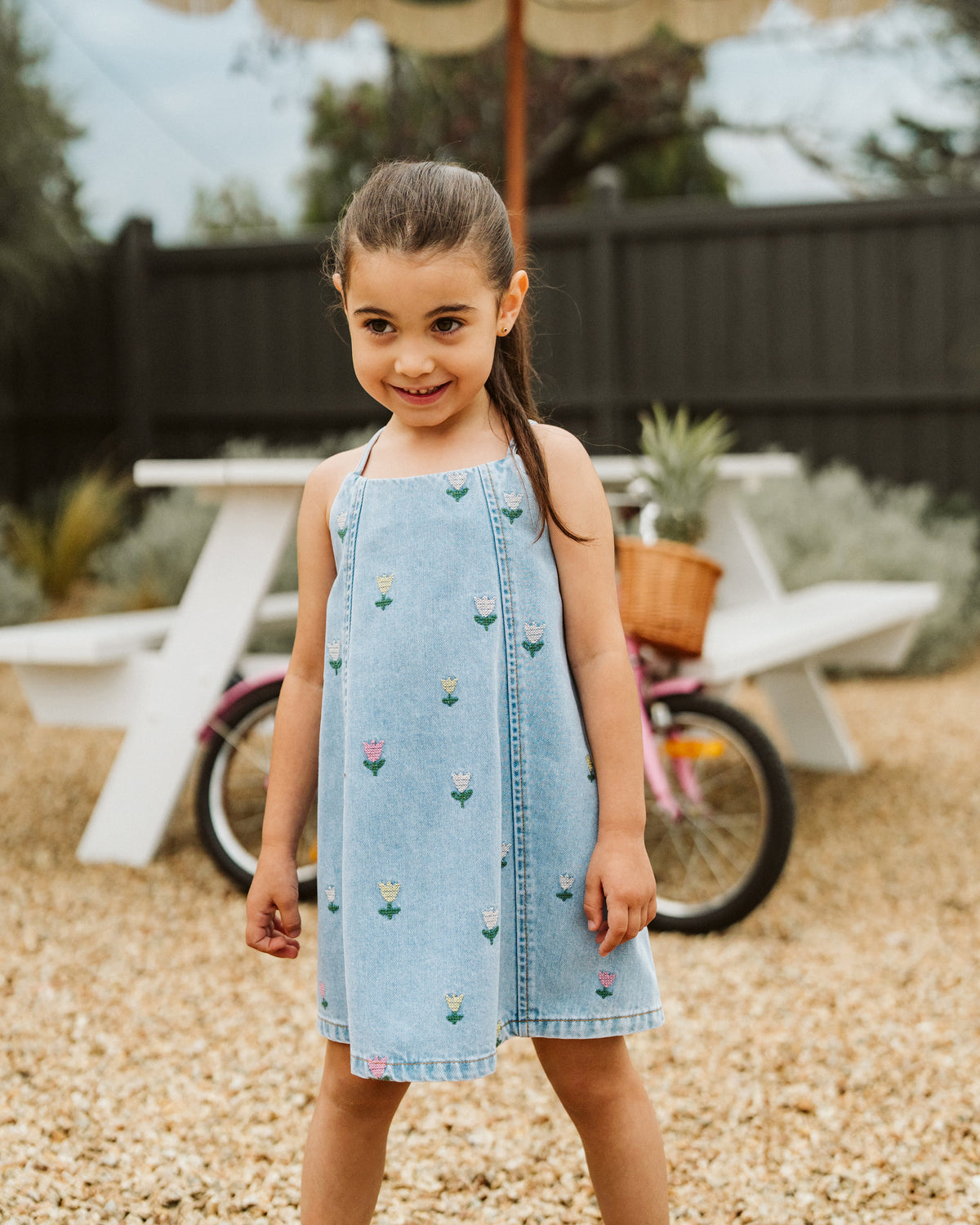 Sundae Denim Tulip Dress