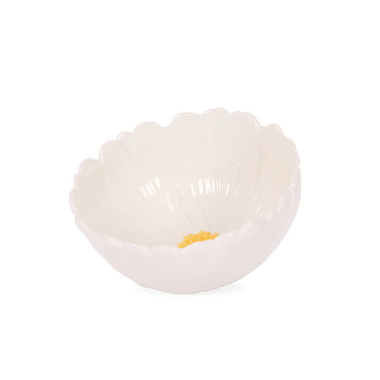 White Zinnia Bowl