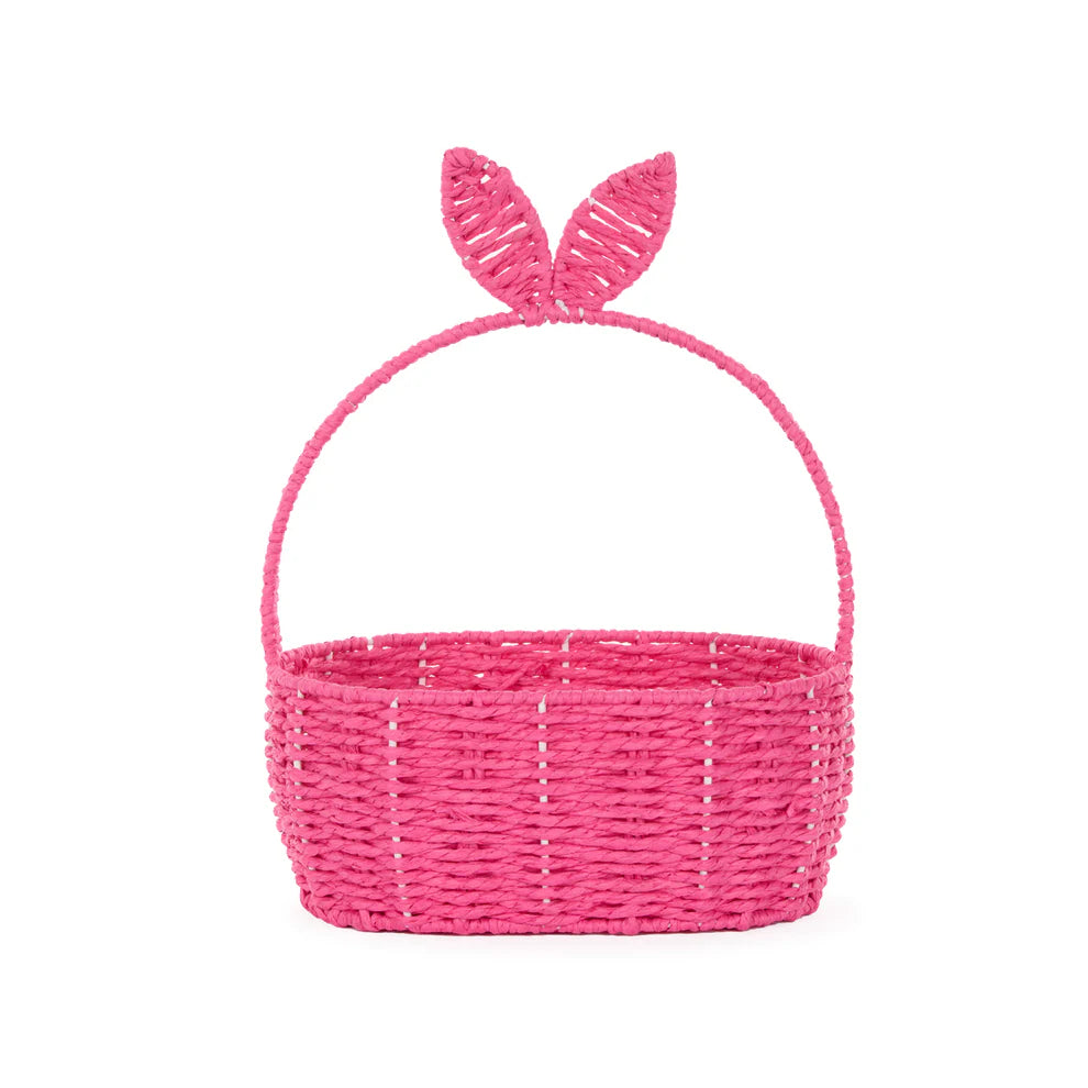 Magenta Oval Bunny Basket
