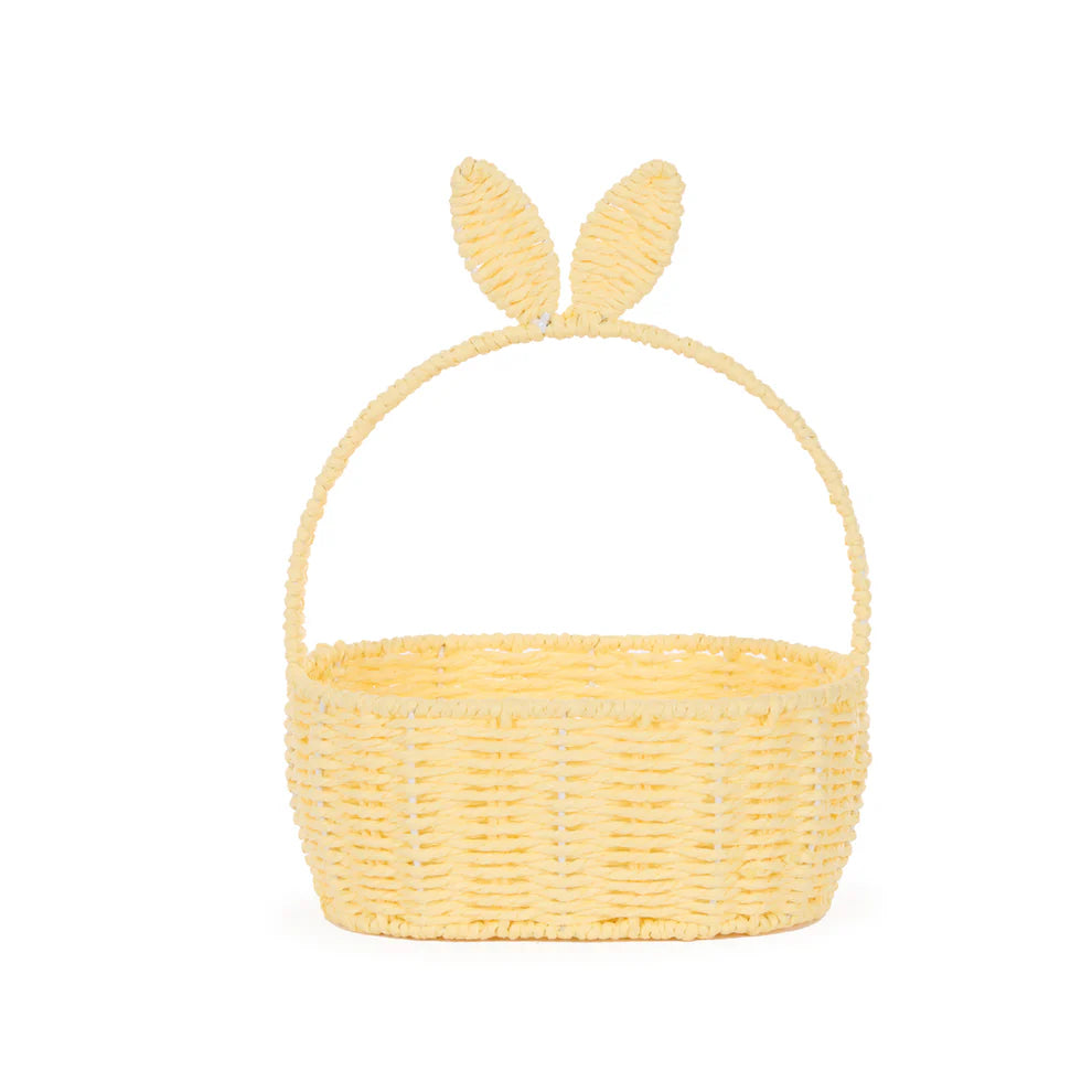 Yellow Oval Bunny Basket