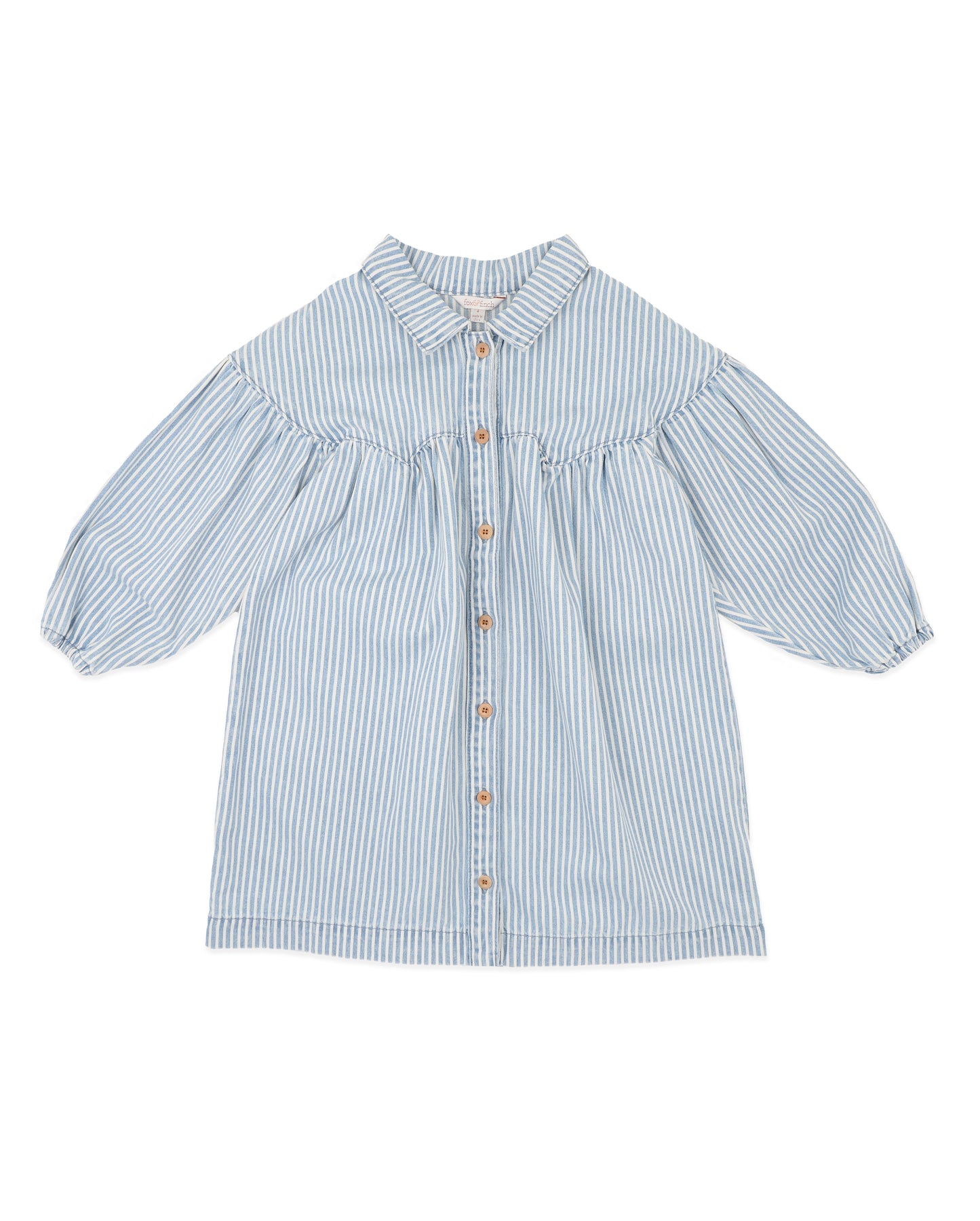 Winter Vacay Stripe Denim Dress