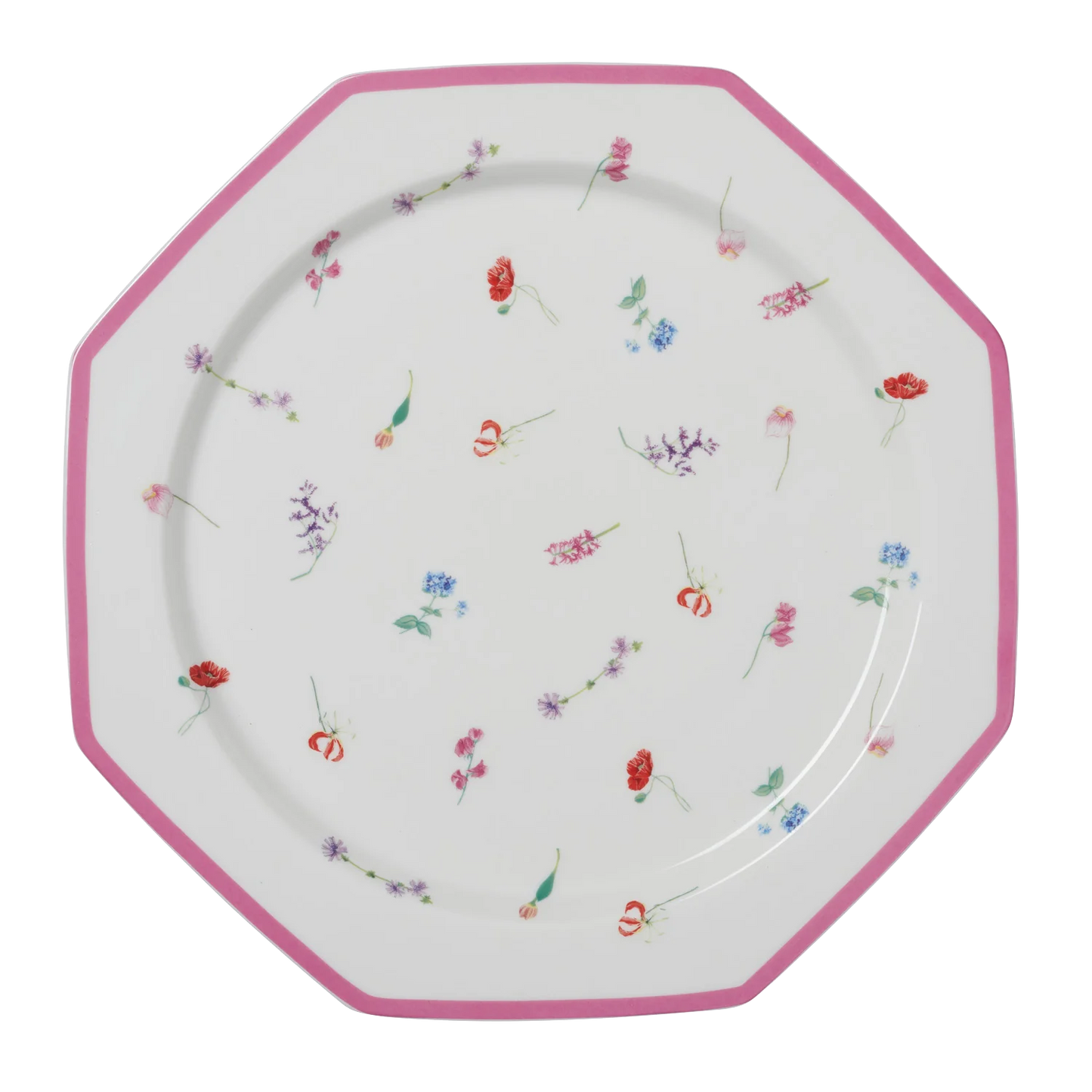 Floral Octagonal Plate Set