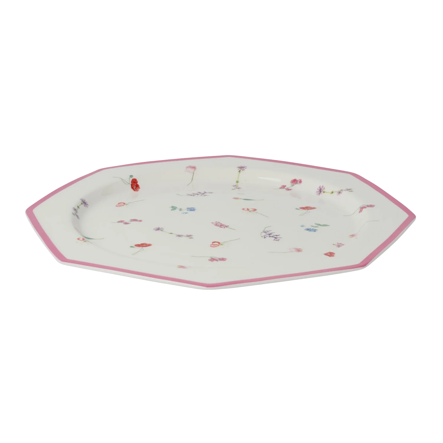 Floral Octagonal Plate Set