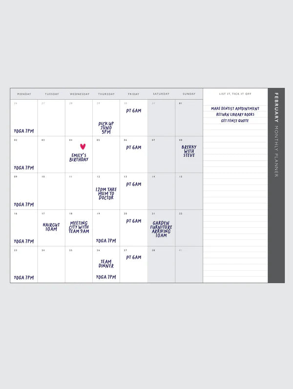 2026 Weekly Planner Blush