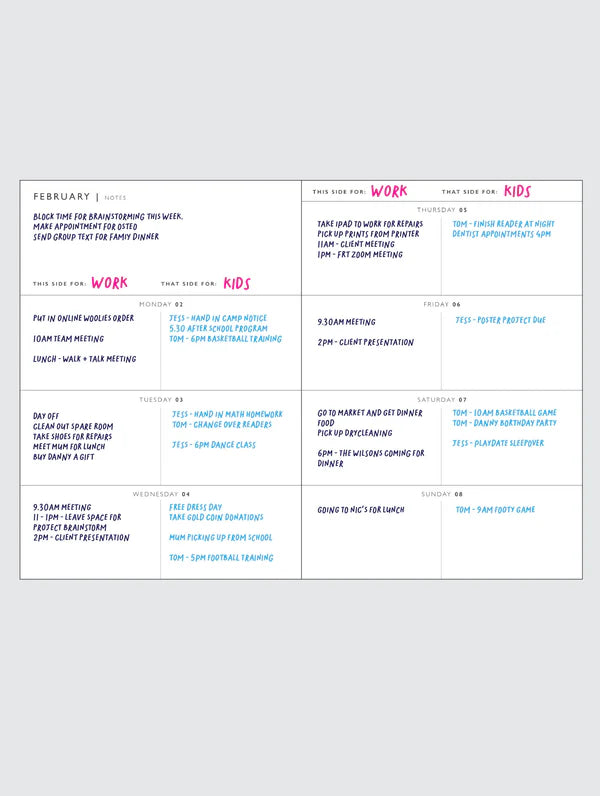 2026 Weekly Planner Blush