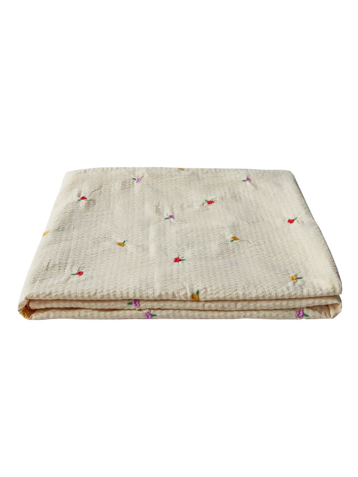 Forget Me Not Embroidered Tablecloth 160 x 260 cm