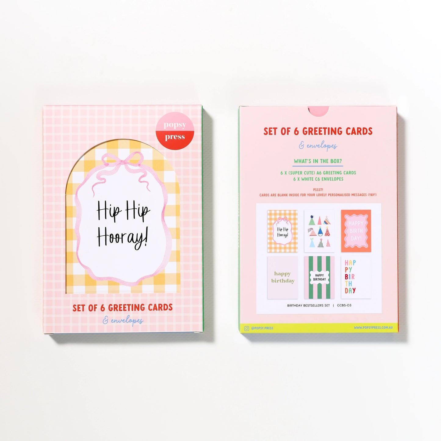 Happy Birthday Card Box Set of 6