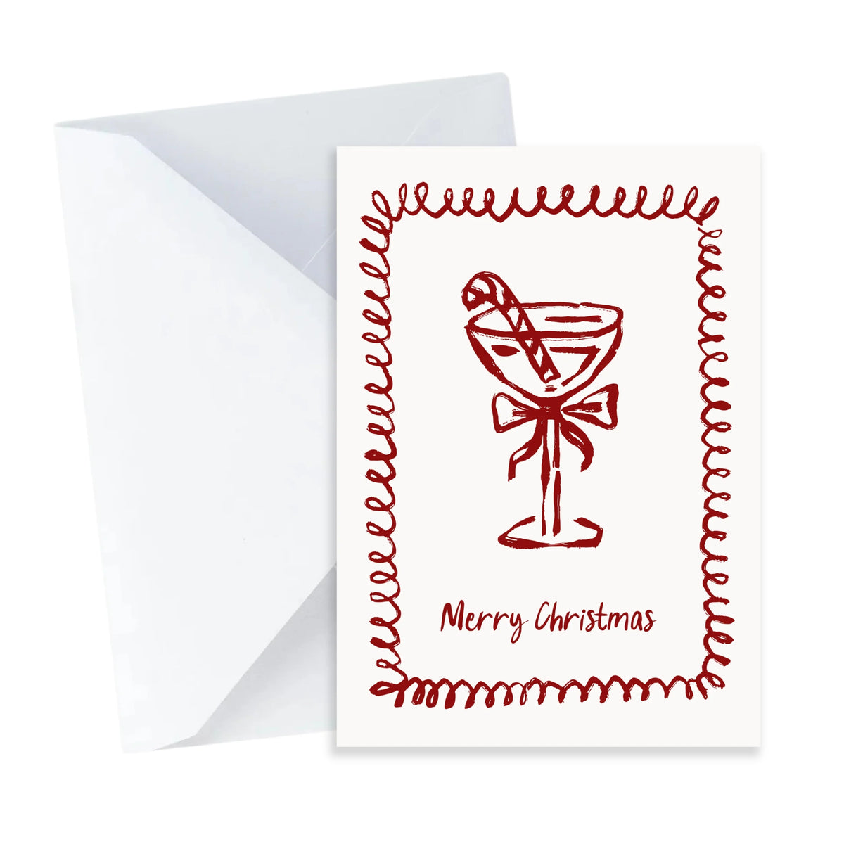 Candy Cane Christmas Cocktail Mini Card