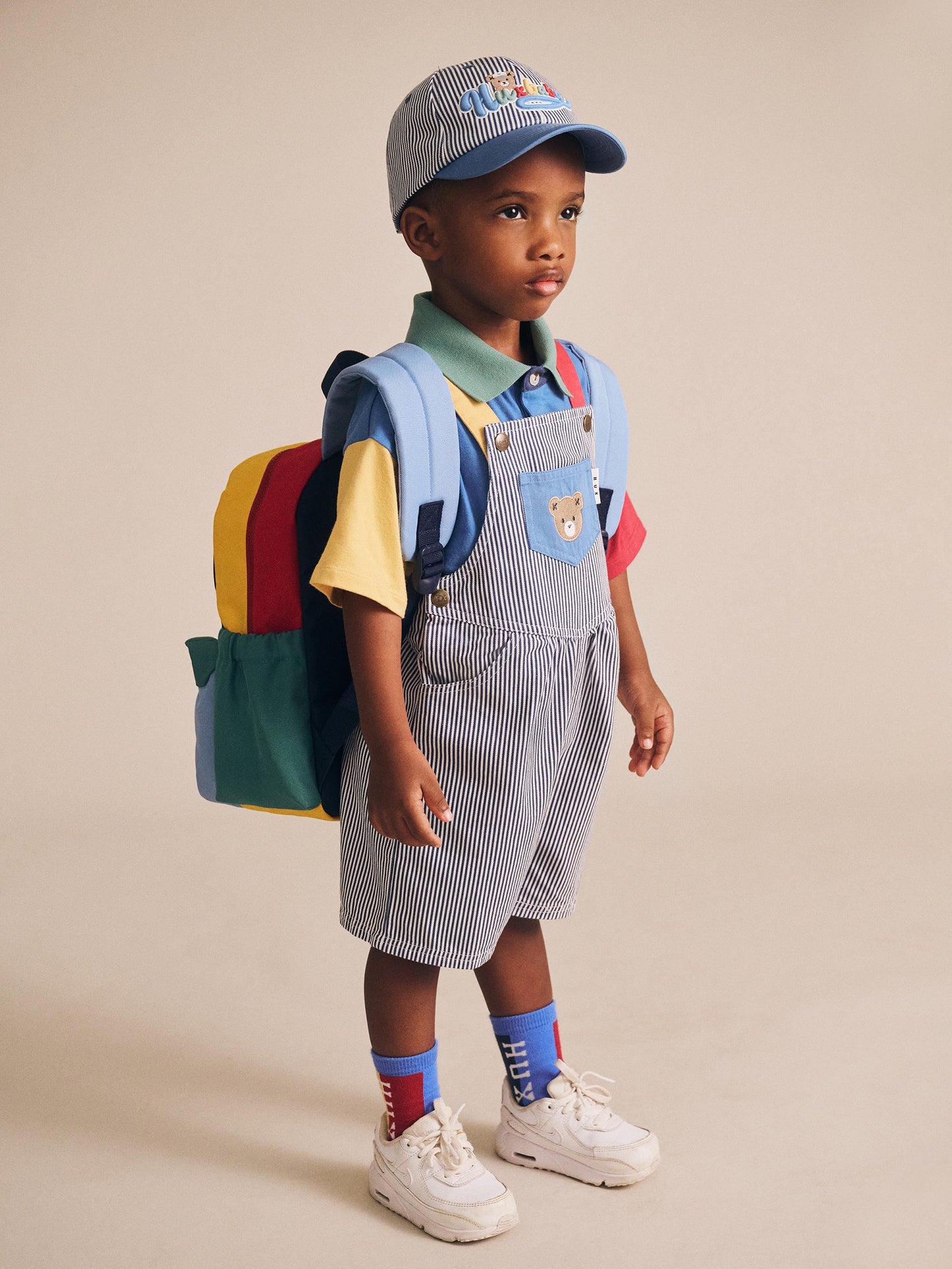 Classic Stripe Short Overalls