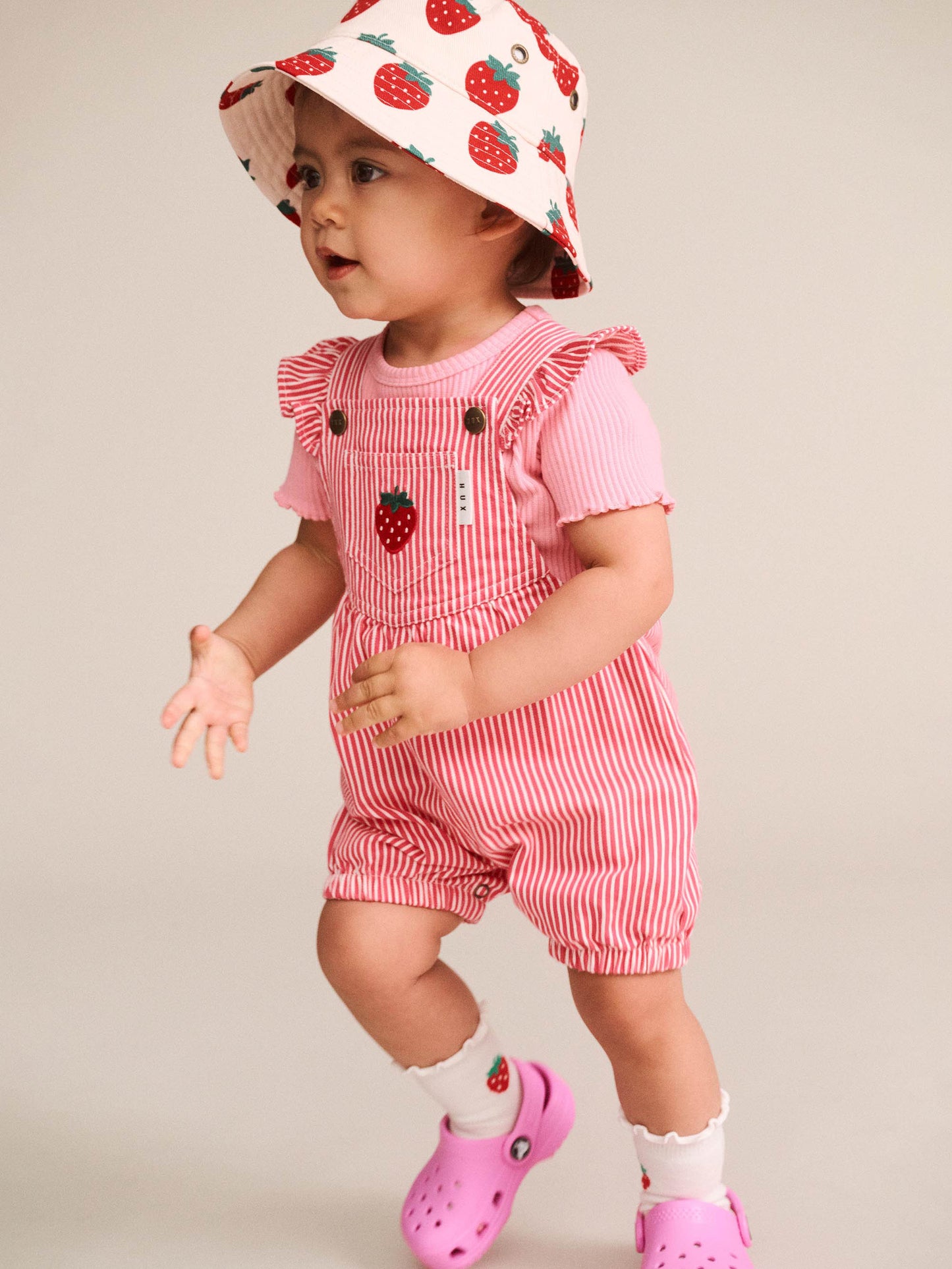 Strawberry Emb Stripe Playsuit
