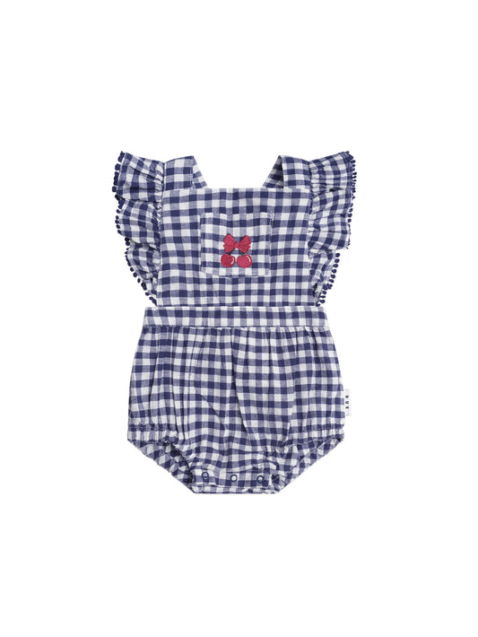 Frilly Playsuit Cherry Pie Check