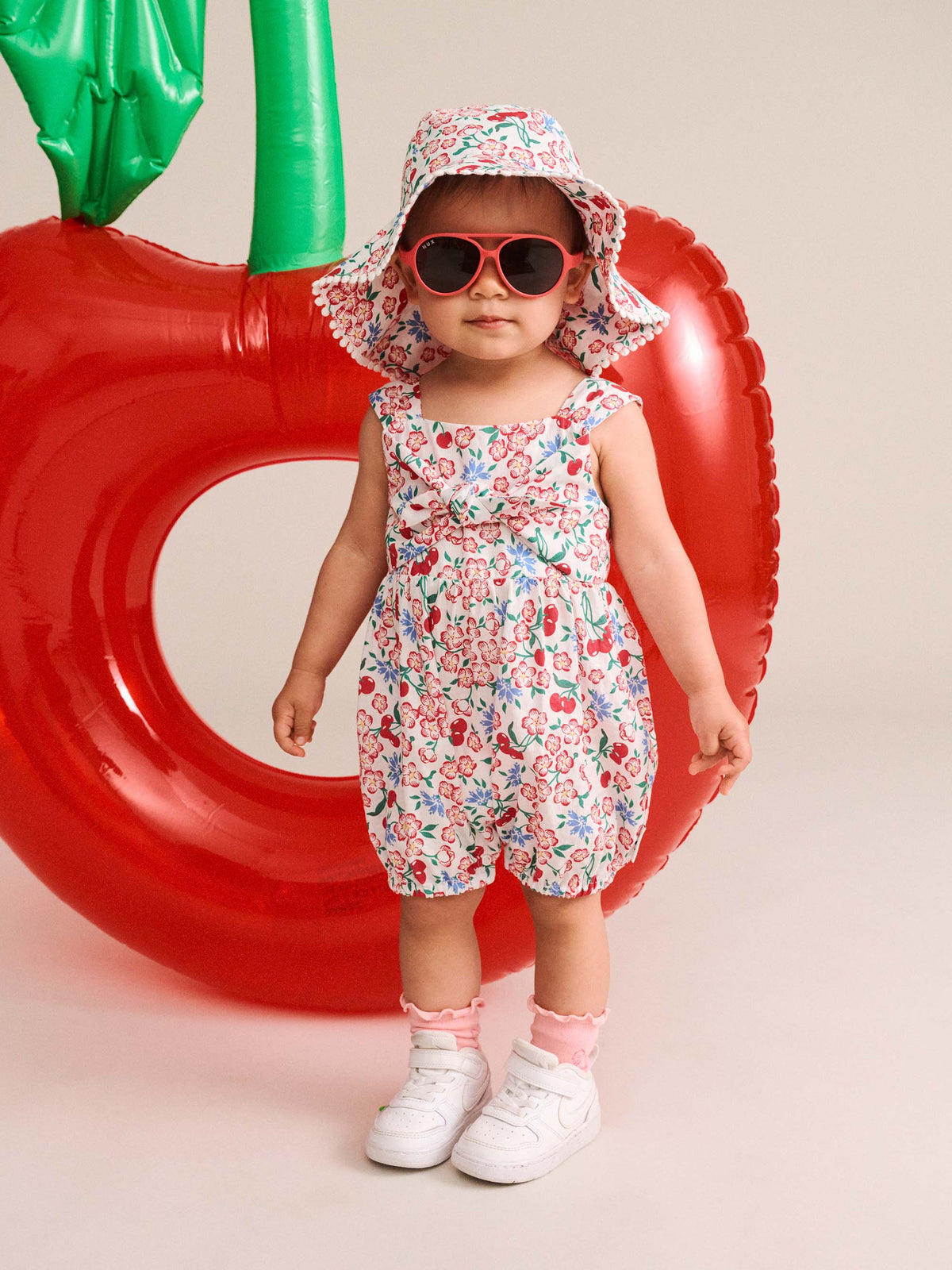 Tropical Floral Tie Romper