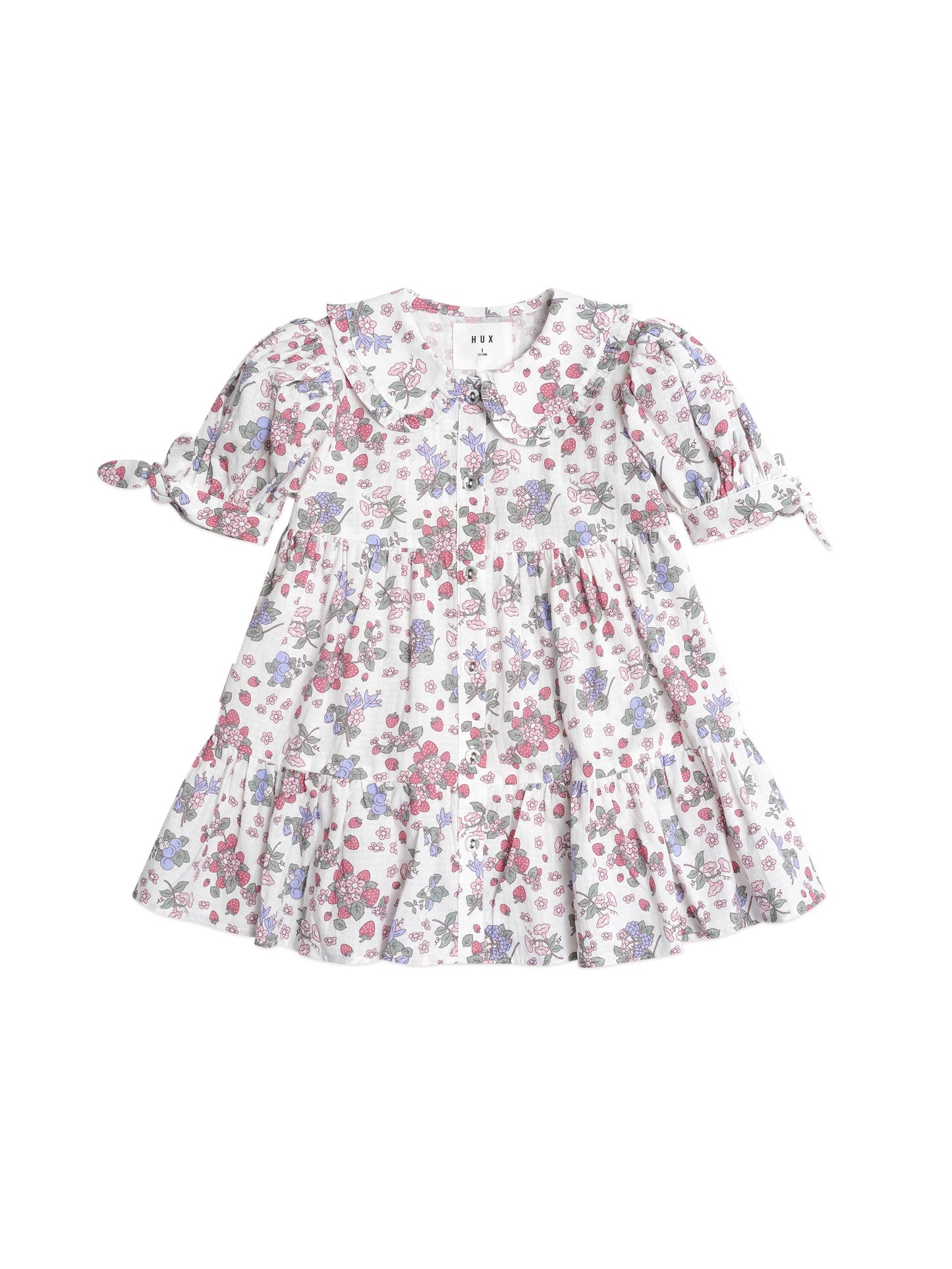 Strawberry Garden Tiered Smock Dress