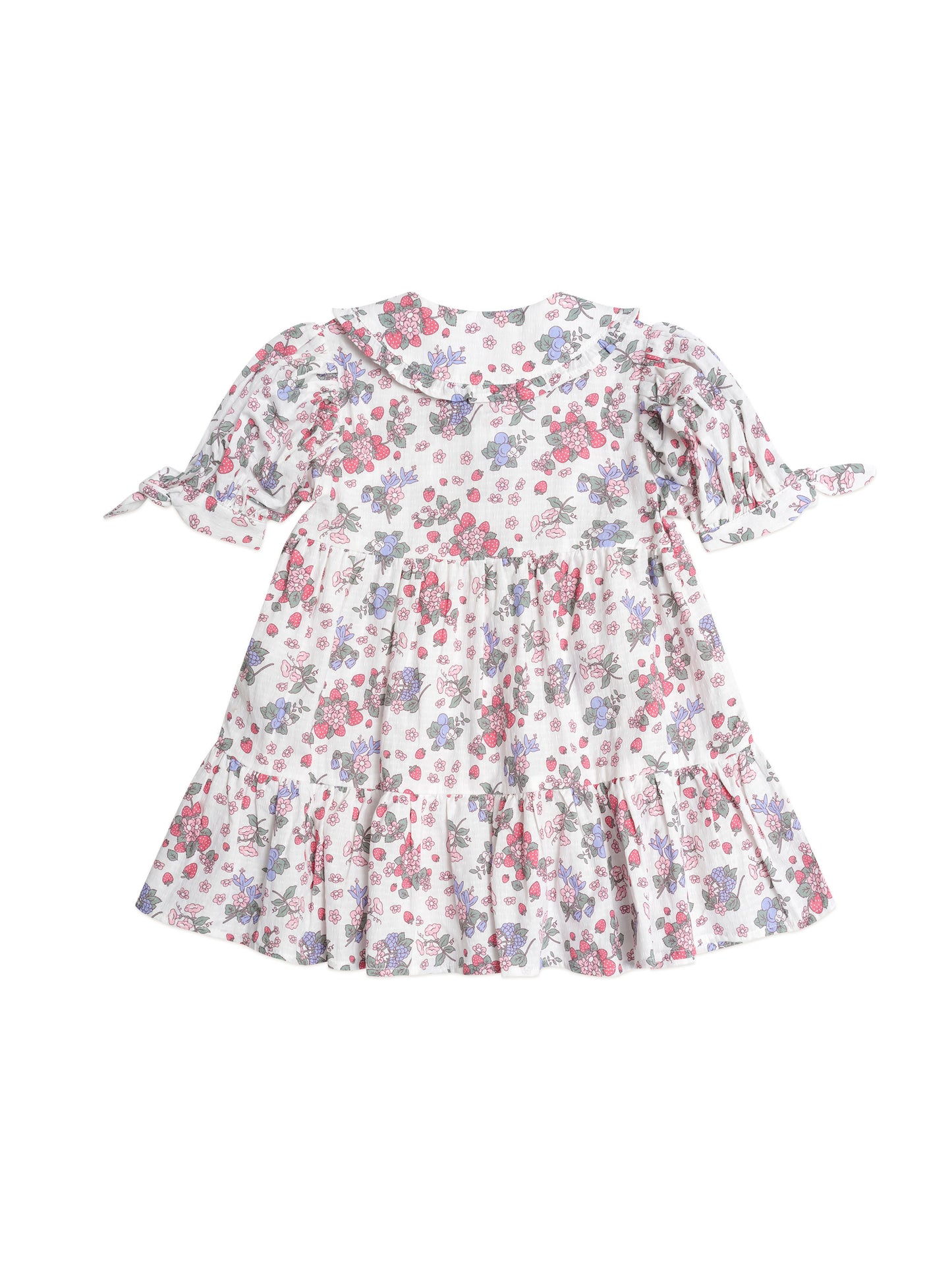 Strawberry Garden Tiered Smock Dress