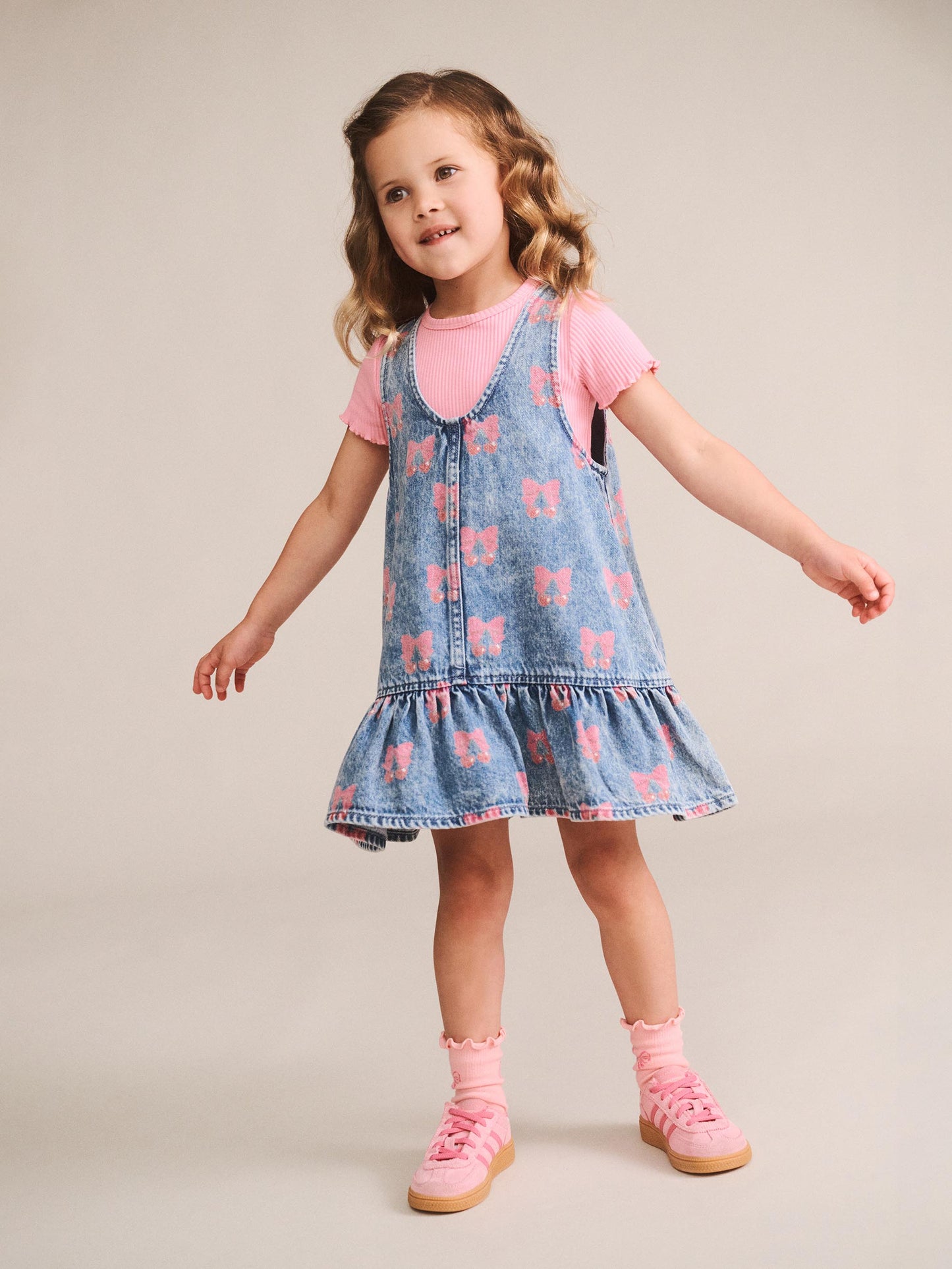 Dreamy Denim Cherry Pinafore