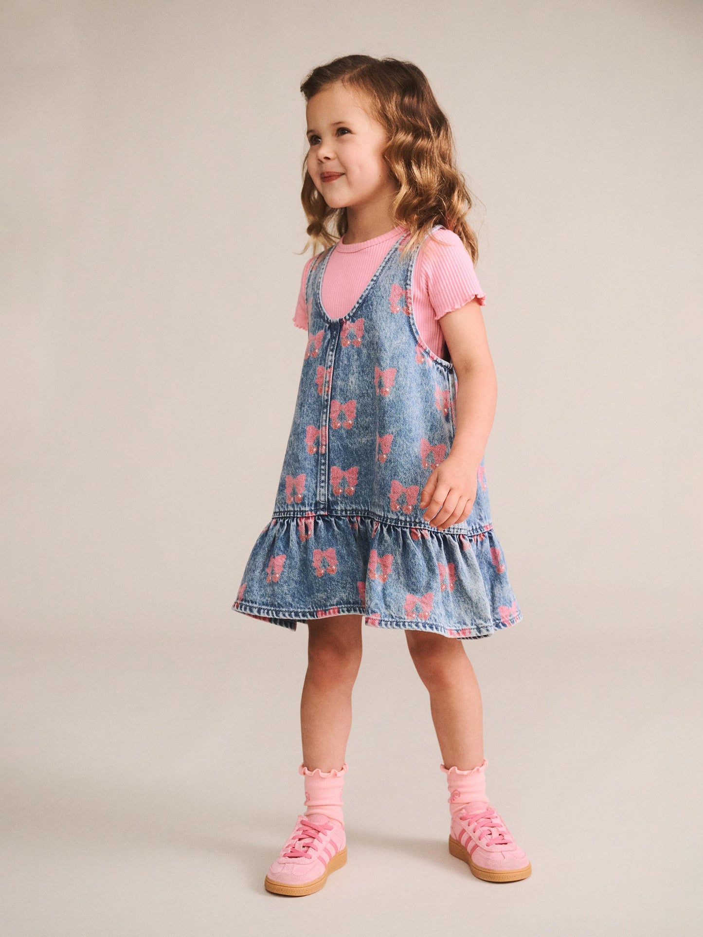 Dreamy Denim Cherry Pinafore