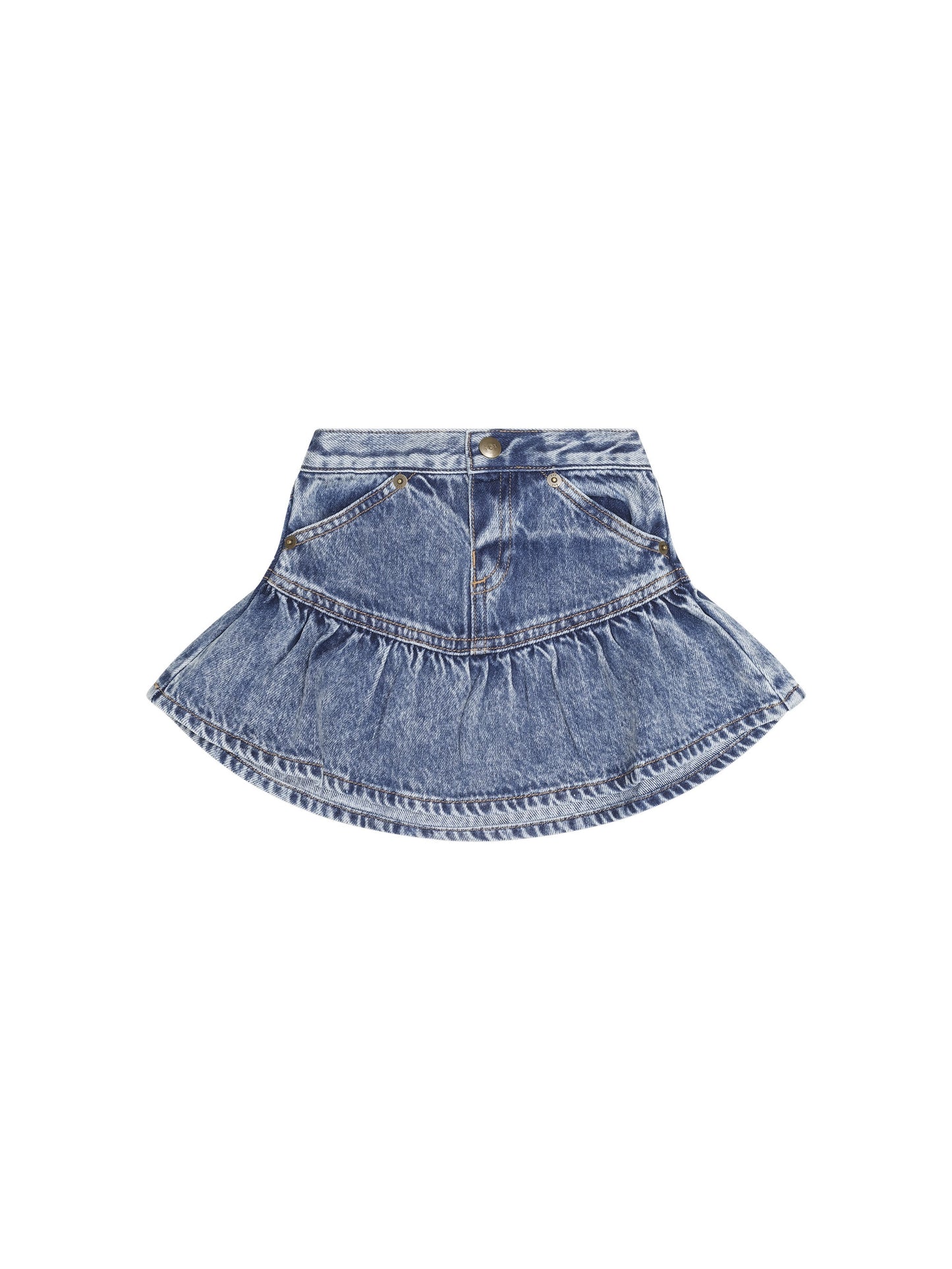 Dreamy Denim Tiered Skirt