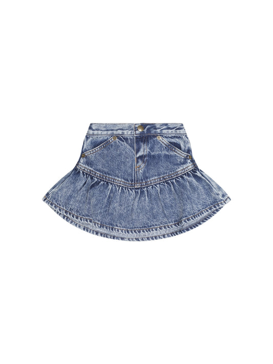 Dreamy Denim Tiered Skirt