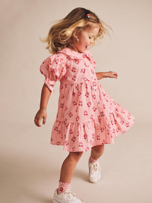 Cherry Pie Tiered Smock Dress