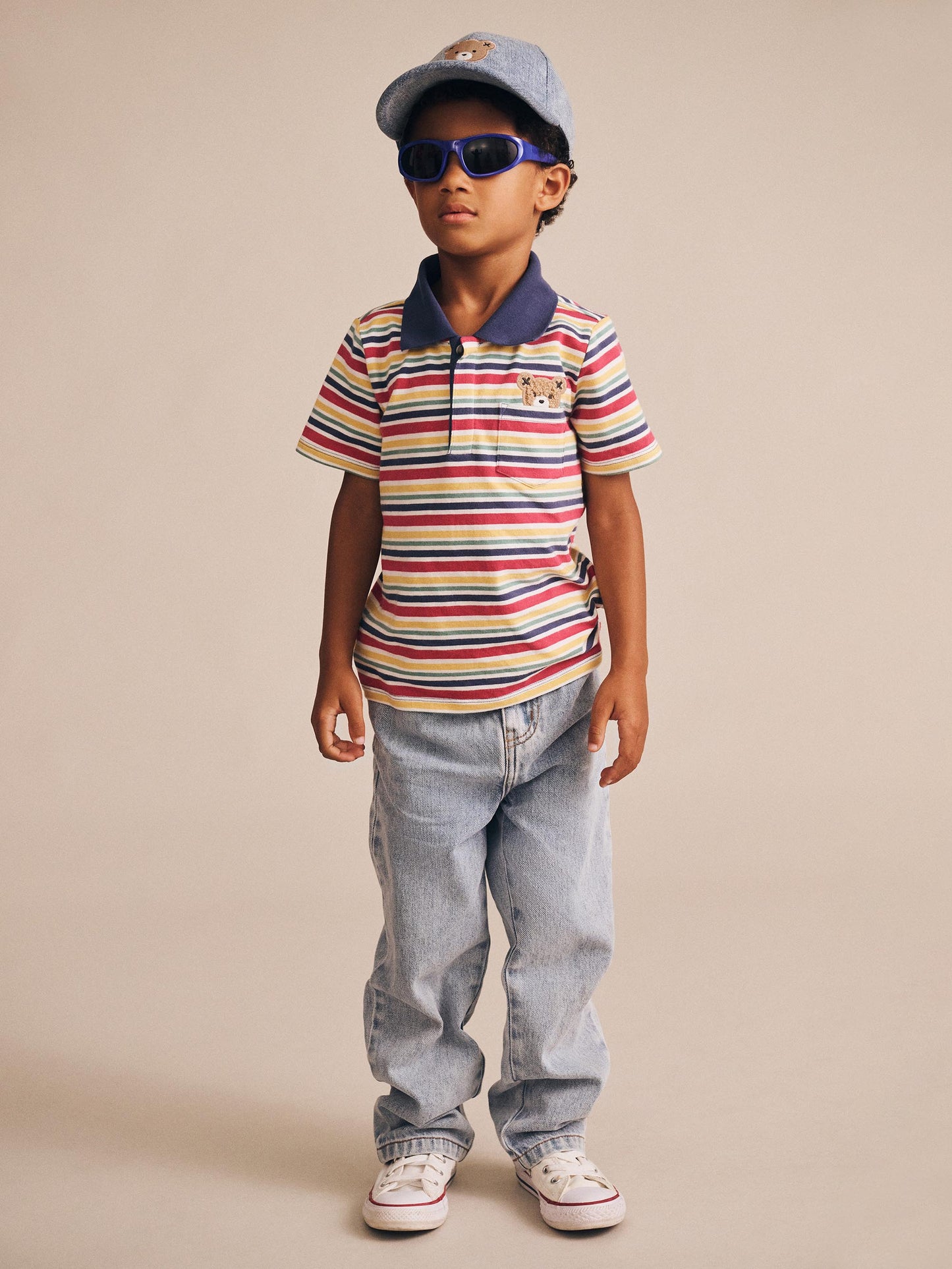 Polo Tee Vintage Stripe