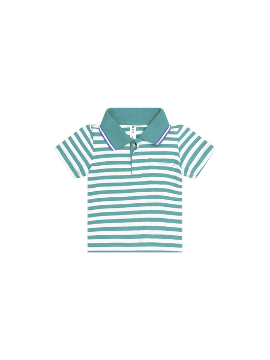 Green Stripe Polo
