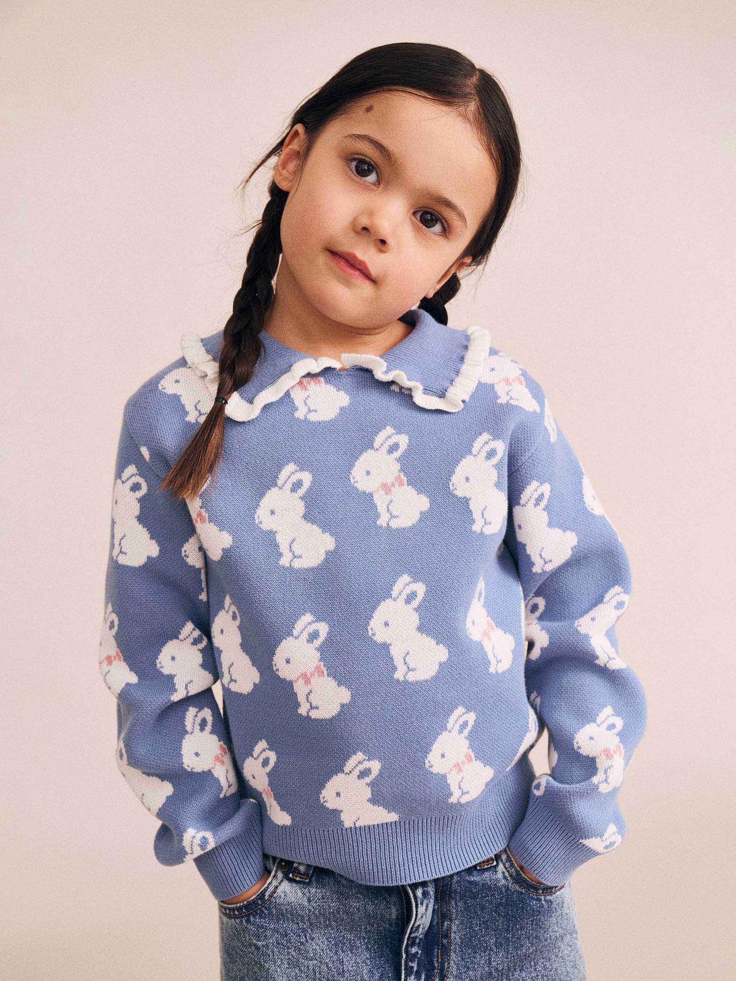 Bunny Feild Frill Collar Pullover