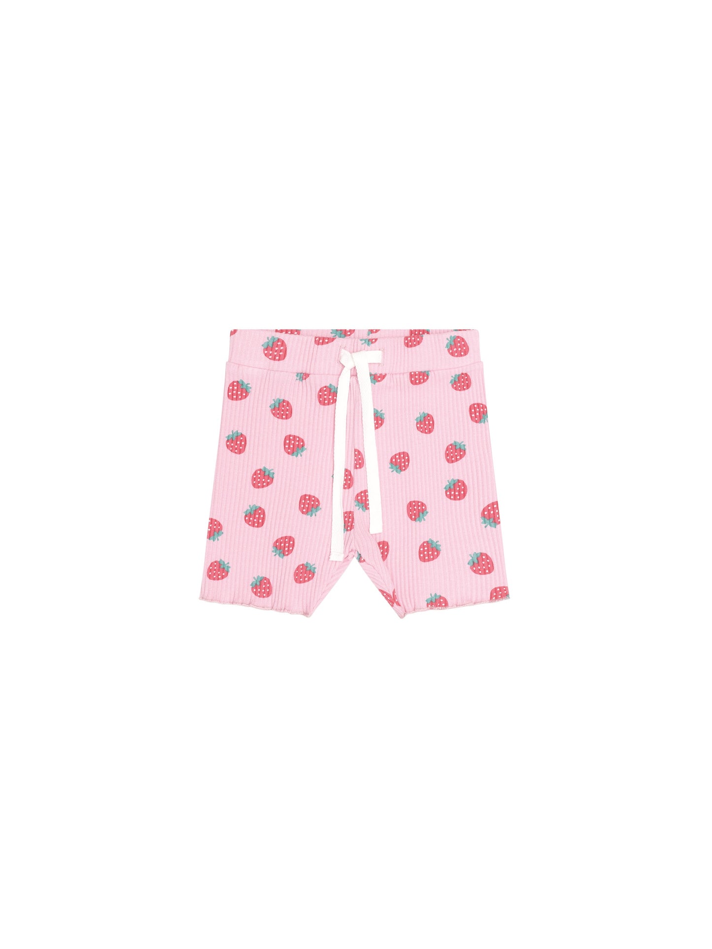 Strawberry Print Rib Bike Short