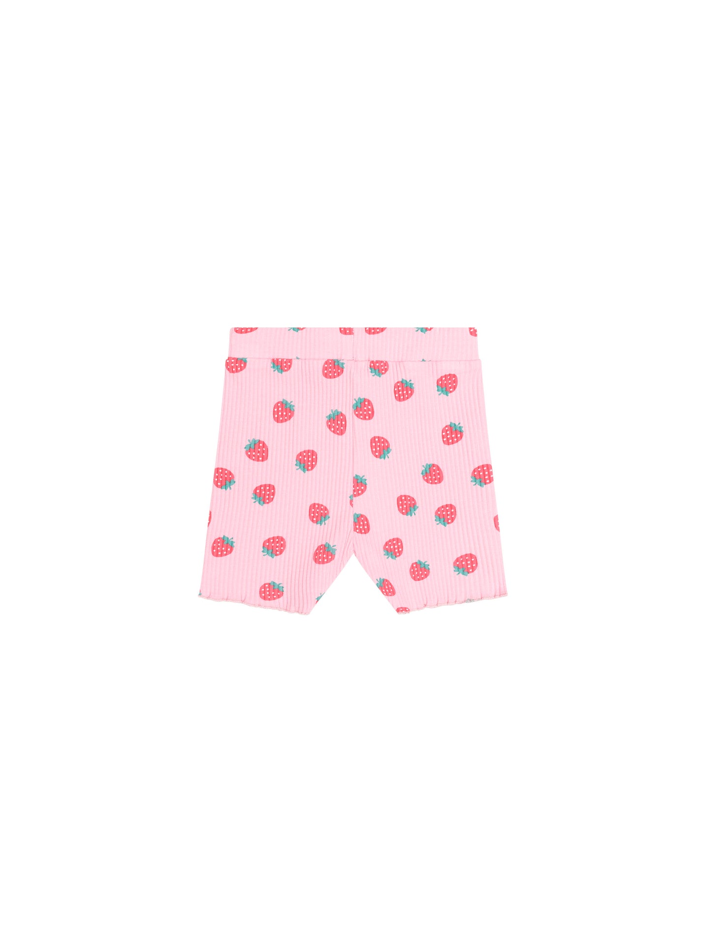 Strawberry Print Rib Bike Short