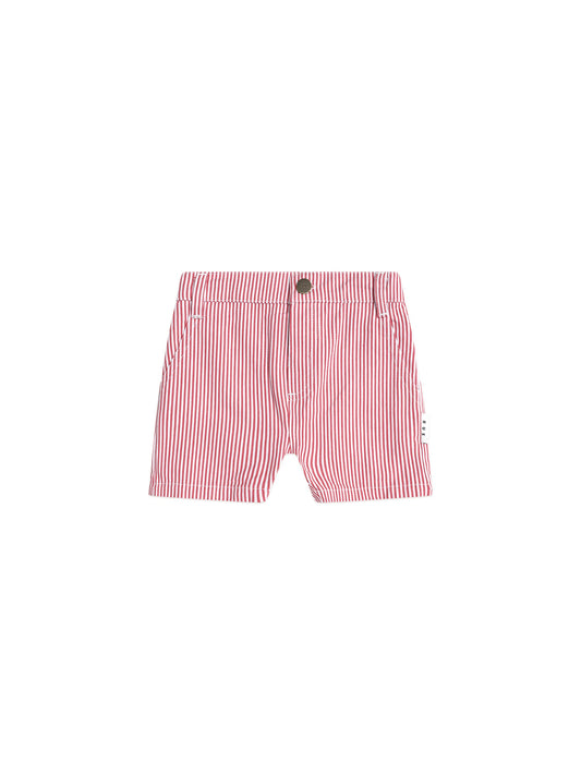 Chilli Red Stripe Chino Shorts