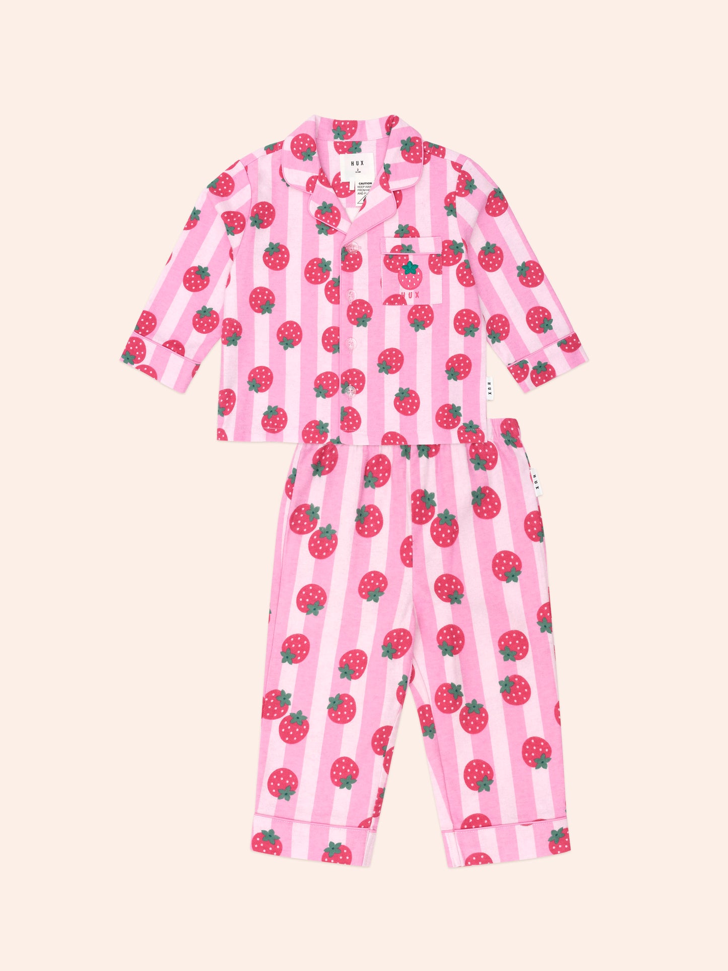 Strawberry Fields Forever Stripe Fannel Pjs