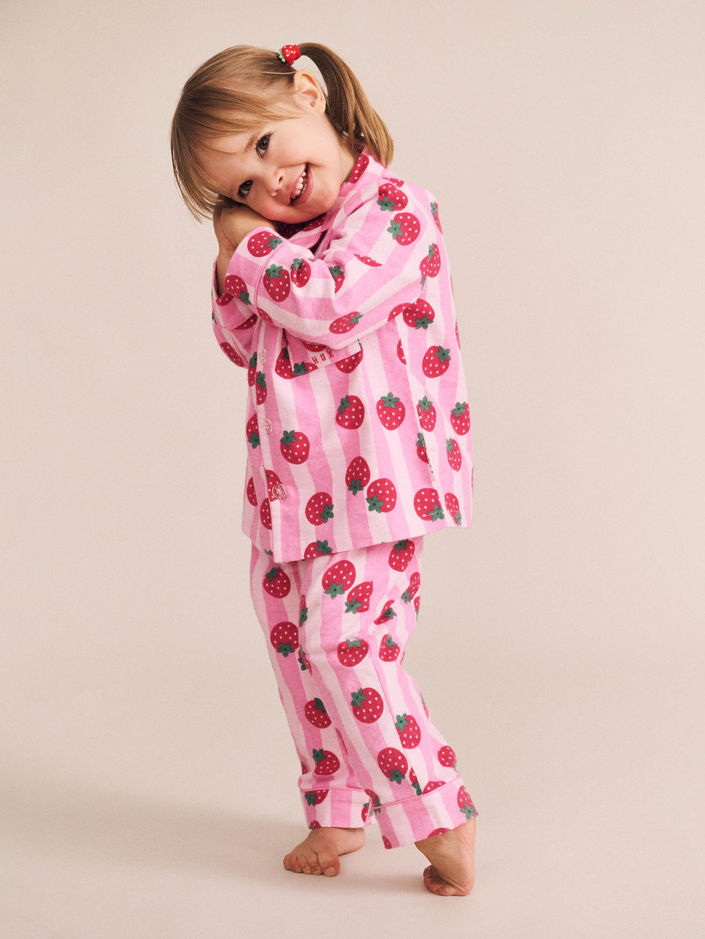 Strawberry Fields Forever Stripe Fannel Pjs