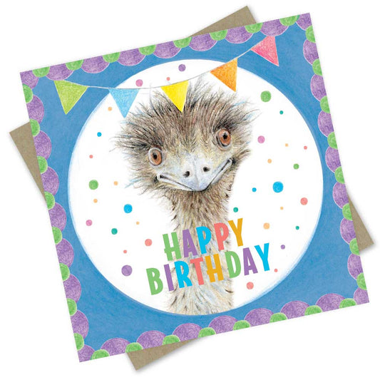 Happy Birthday Emu Fun Card