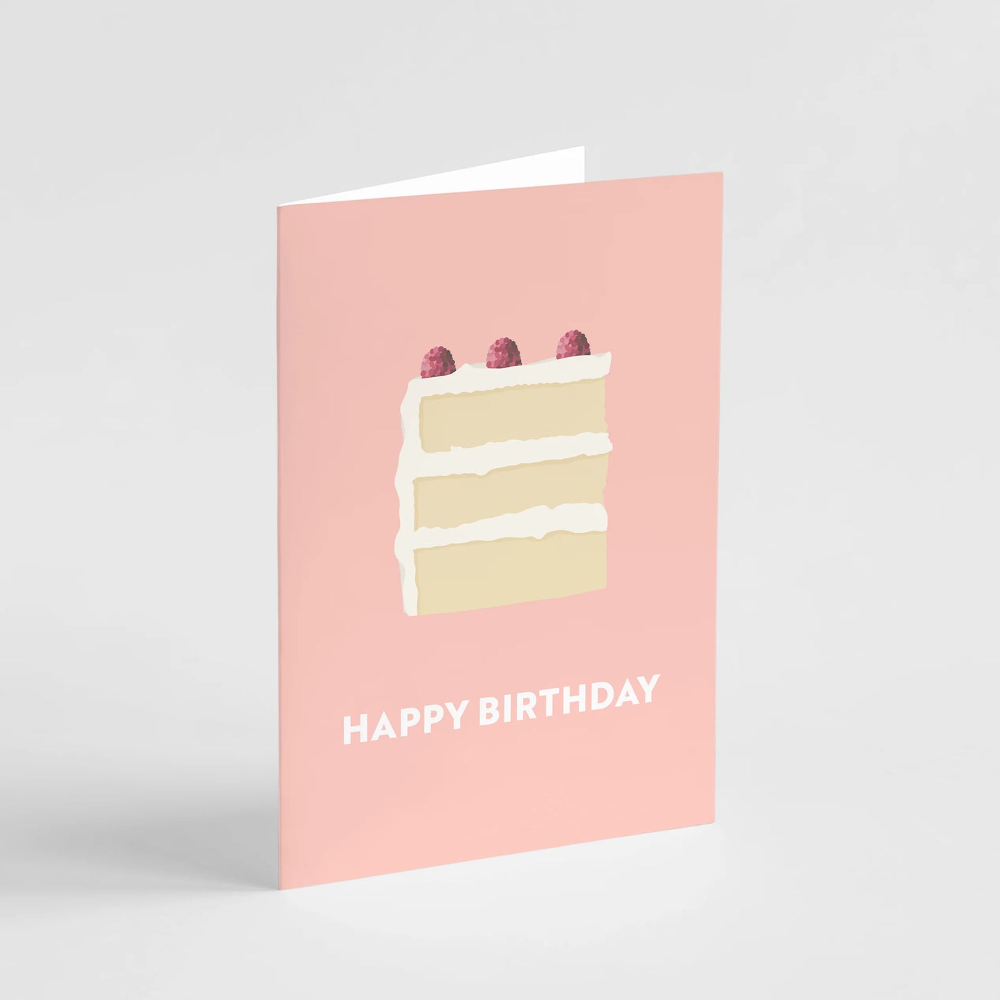 Happy Birthday Cake Pink Card