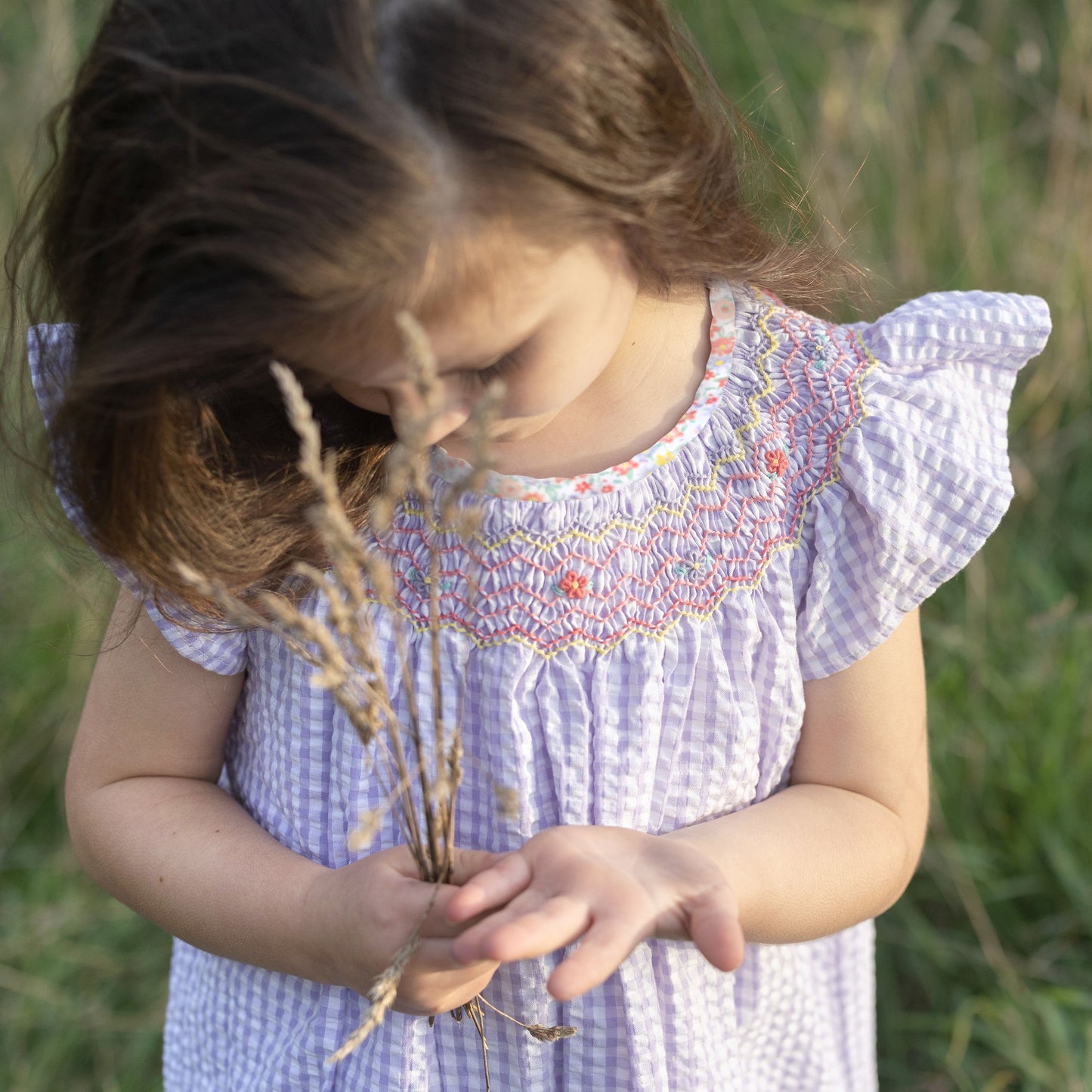 Daisy Embroidered Hand Smocked Dress