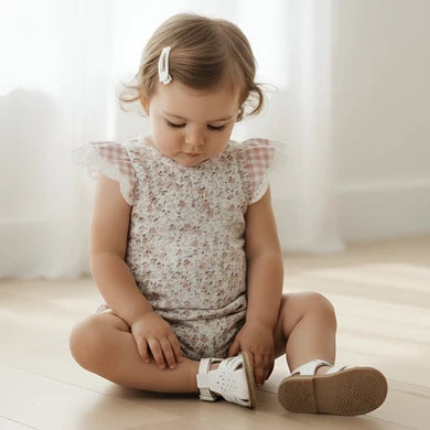 Baby Girls Knit Romper Petite Floral