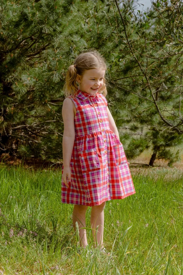 Sunset Plaid Check Dress