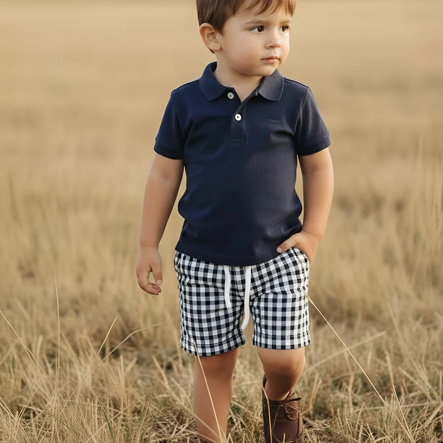 Boys Polo Shirt Navy.