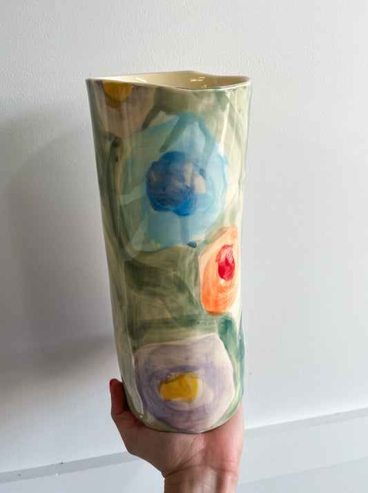 Extra Large Vase Multicolour Floral 27cm