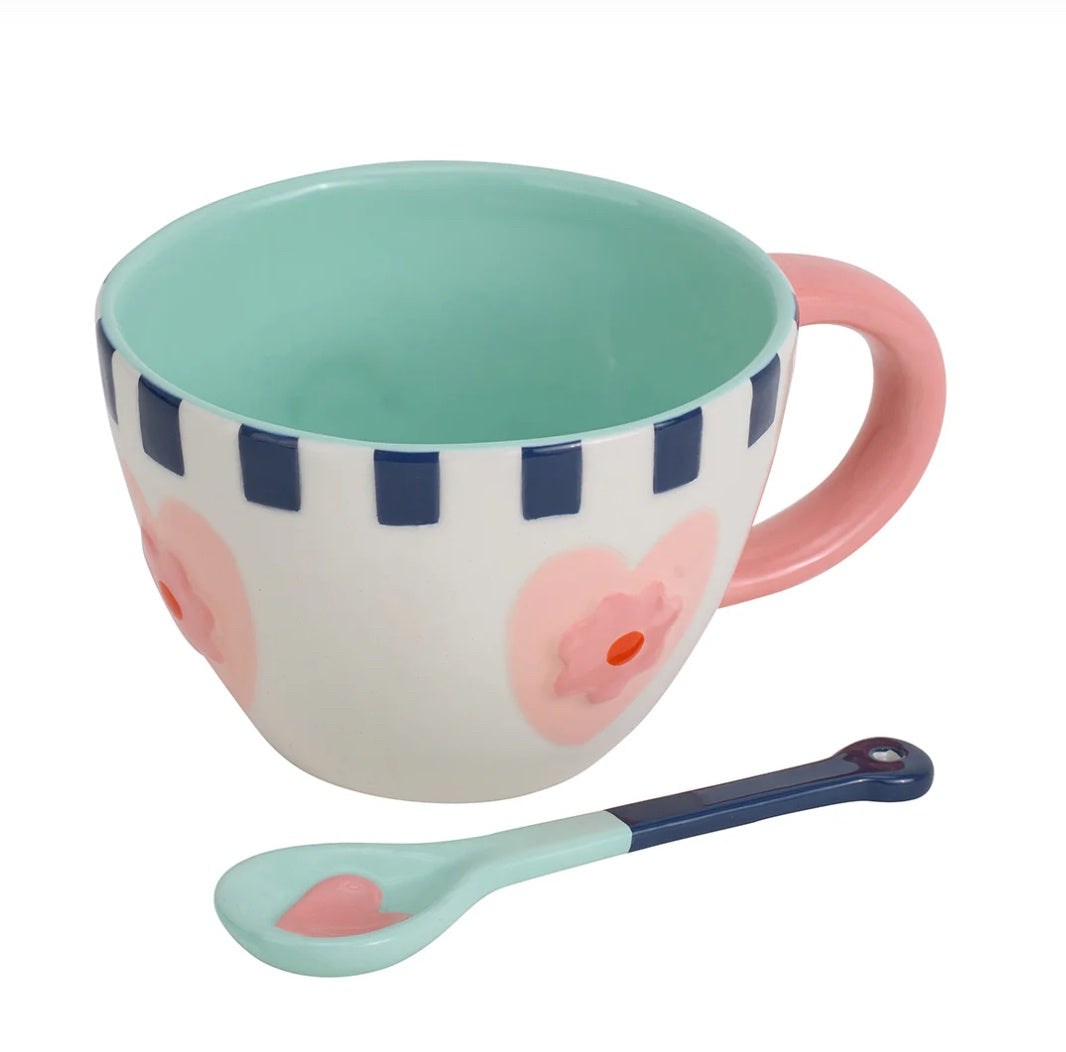 Ceramic Mug/Spoon - Cup of Love