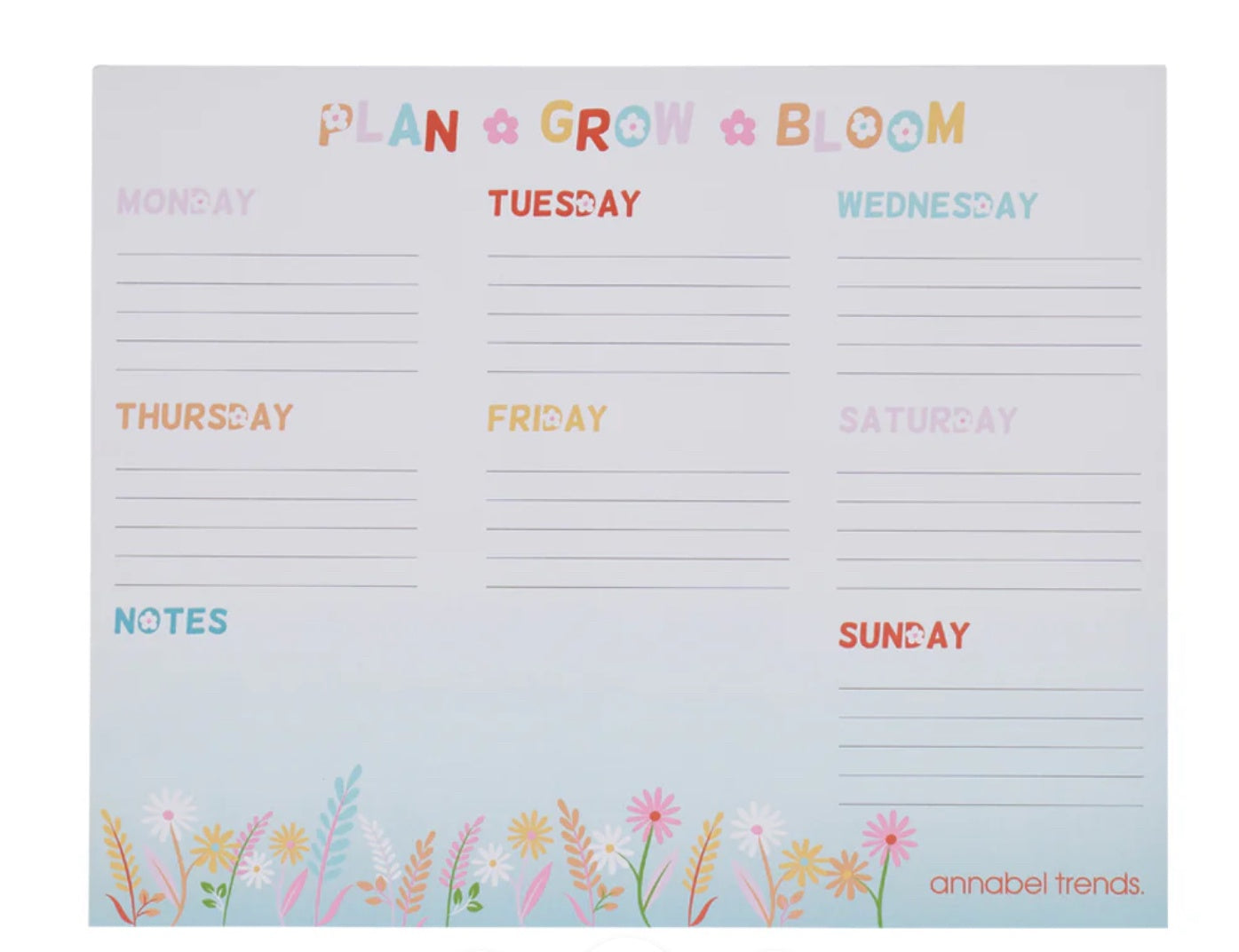 Weekly Planner Pad Daisy