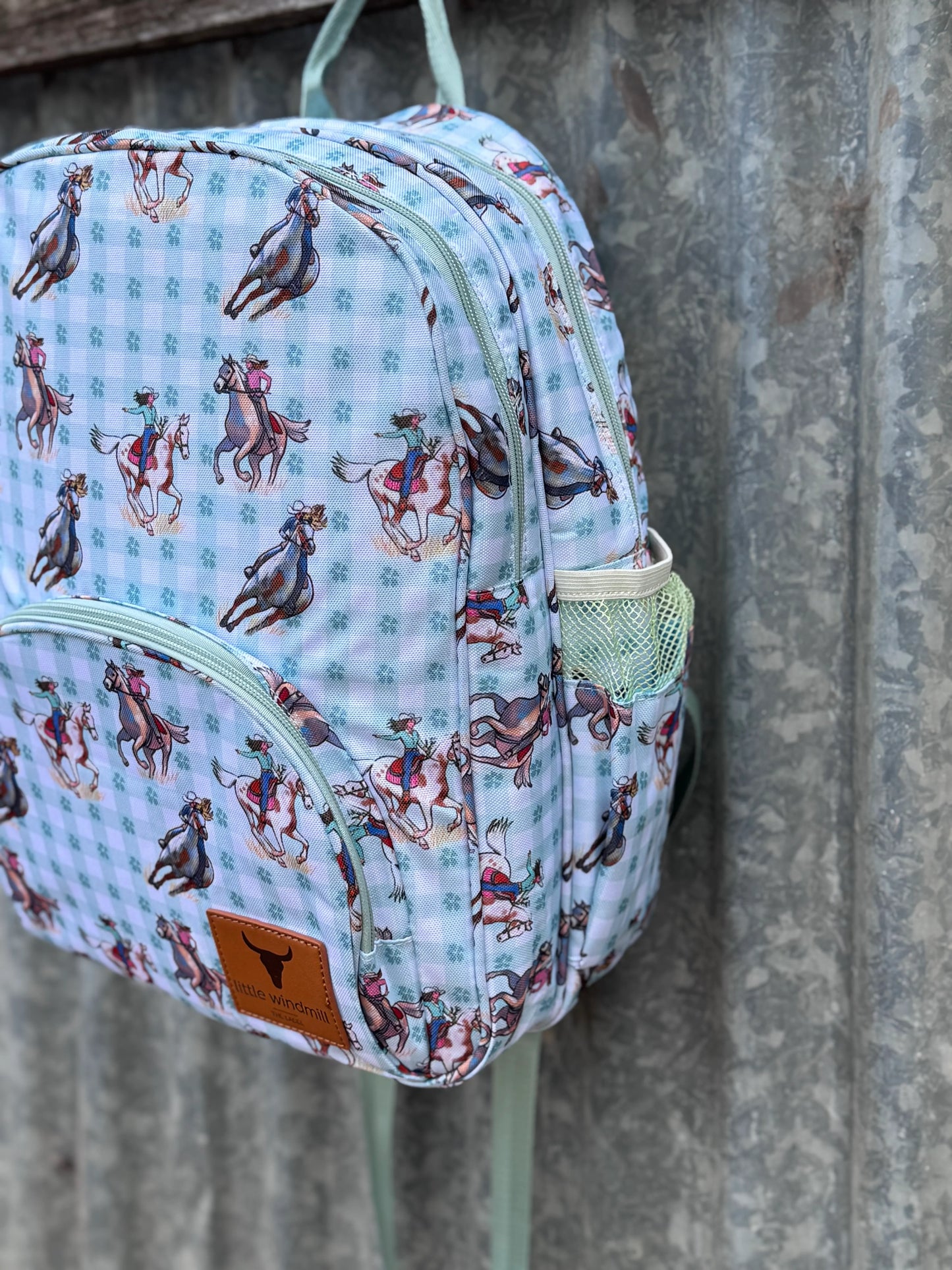 Teal Cowgirl Backpack